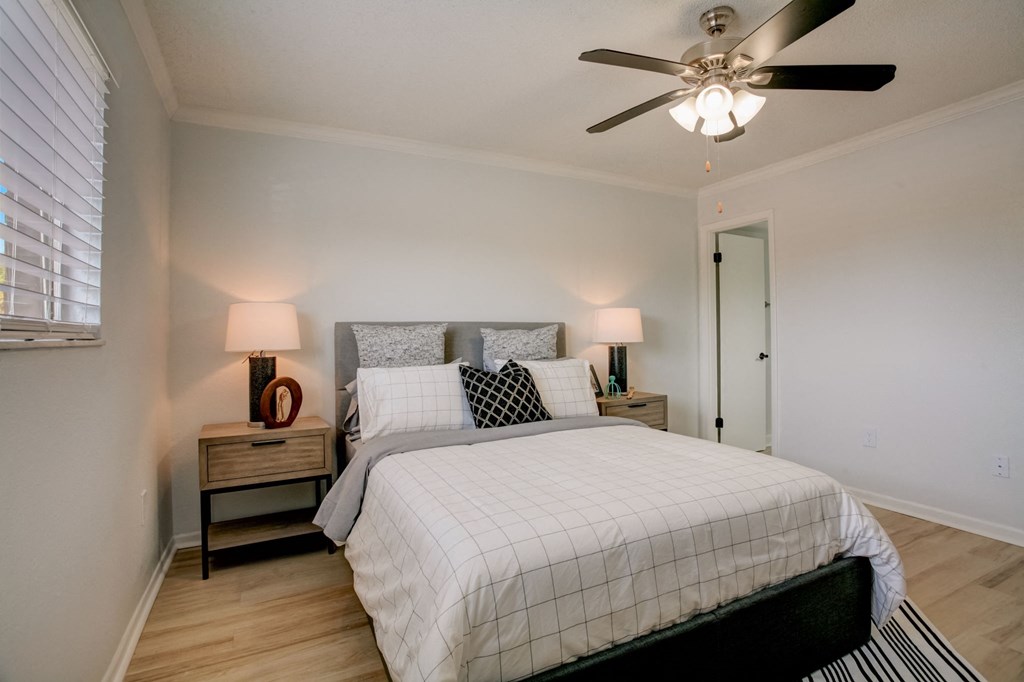 Renovated Primary Bedroom at Captiva Club Apartments at 4401 Club Captiva Drive in Tampa, FL 33615
