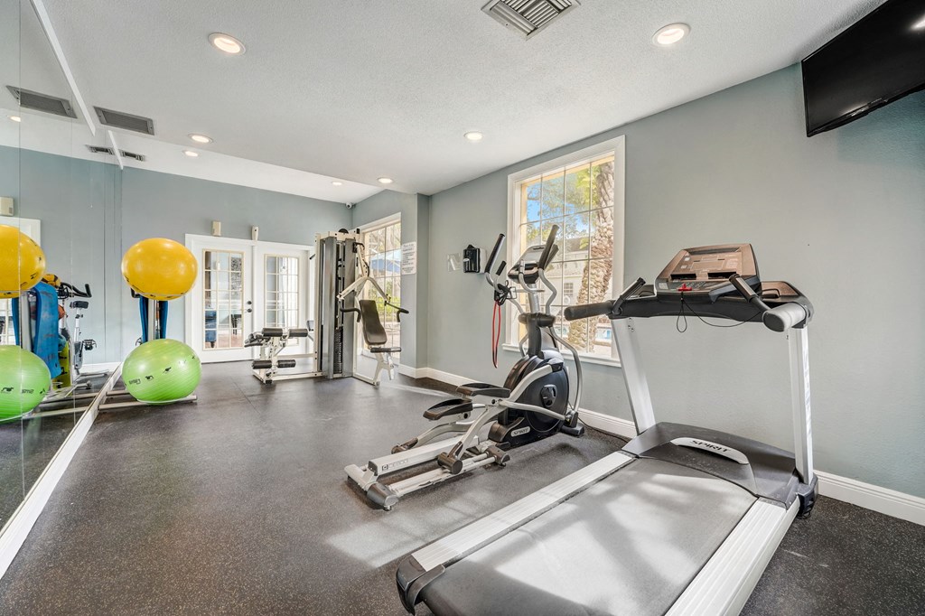 Fitness Center at The Flats at Seminole Heights at 4111 N Poplar Ave in Tampa, FL