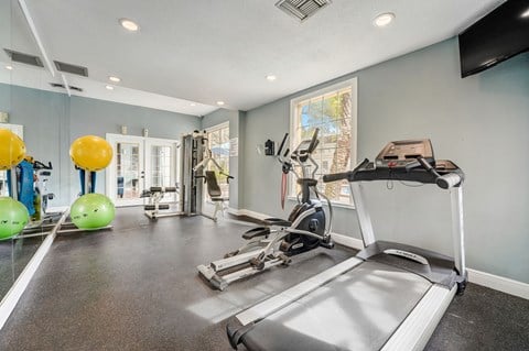 Fitness Center at The Flats at Seminole Heights at 4111 N Poplar Ave in Tampa, FL