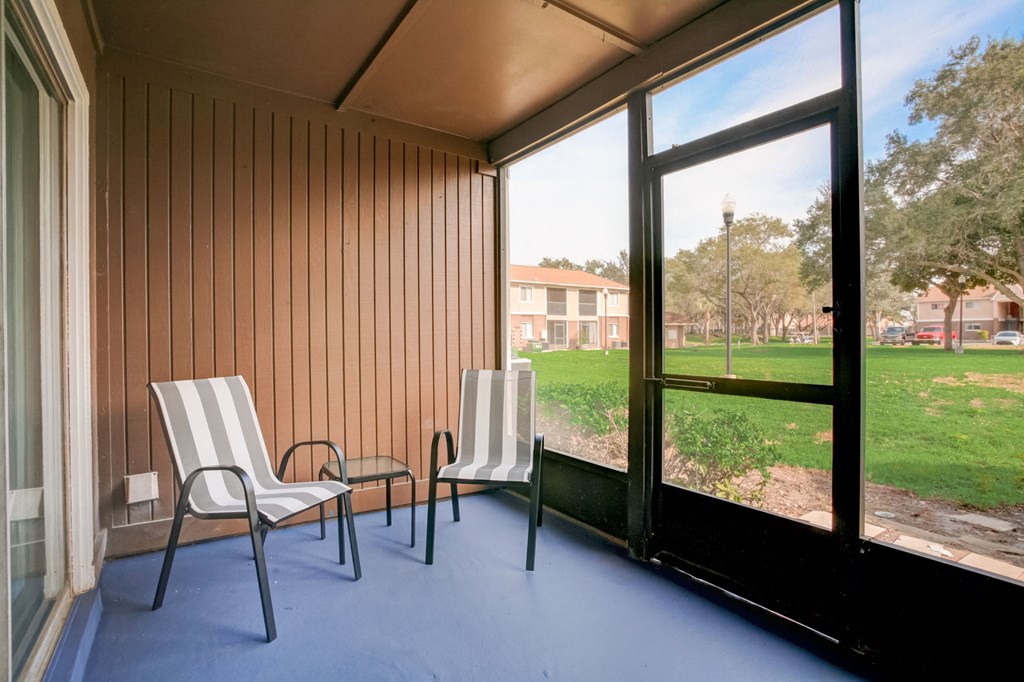 Patio at Captiva Club Apartments at 4401 Club Captiva Drive in Tampa, FL 33615