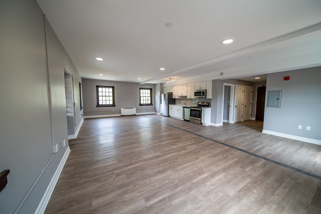 Living room and kitchen of apartment 209