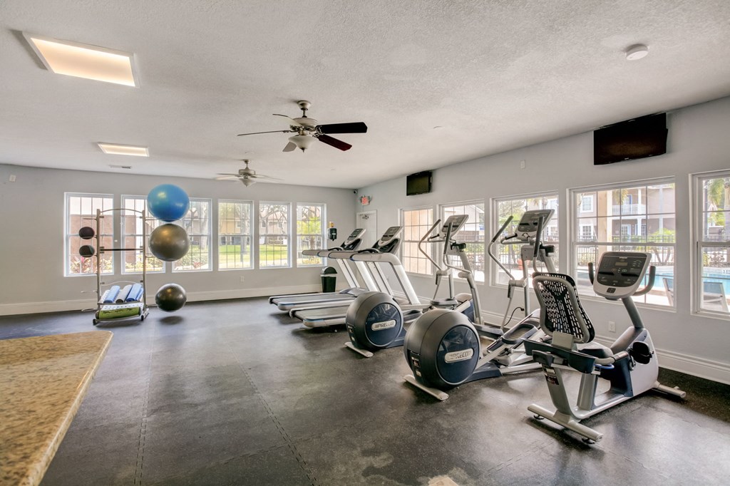 Fitness Center Gym at Captiva Club Apartments at 4401 Club Captiva Drive in Tampa, FL 33615