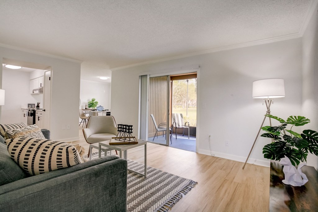 Renovated Living Room at Captiva Club Apartments at 4401 Club Captiva Drive in Tampa, FL 33615