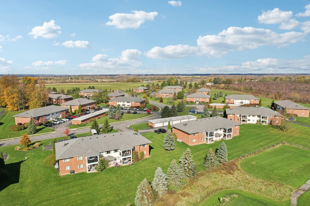 A large housing development with a mix of detached and semi-detached houses.