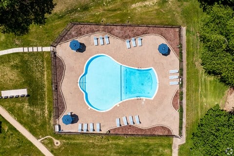 Pool view at Woodland Ridge, Woodridge, IL, 60517