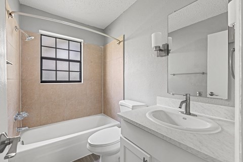 Large Soaking Tub In Bathroom at The Flats at Seminole Heights, Florida, 33603