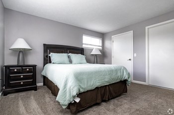 Renovated Apartment Home Main Bedroom Renovated Apartment Home Main Bedroom at Centerpointe Apartments, Canandaigua, New York - Photo Gallery 5