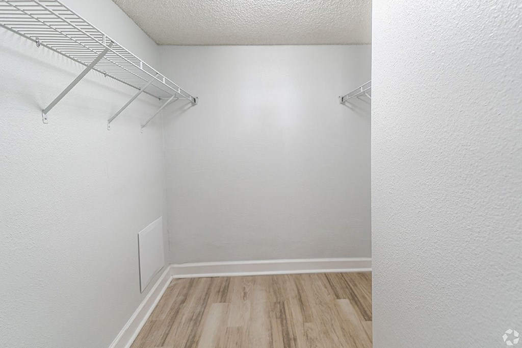 an empty bedRenovated Closet at Captiva Club Apartments at 4401 Club Captiva Drive in Tampa, FL 33615