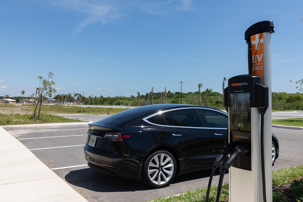 electric charging station at Cocoa Grand Apartments in Cocoa FL 32926