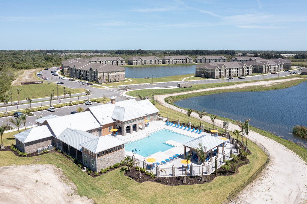 pool view at Cocoa Grand Apartments in Cocoa FL 32926