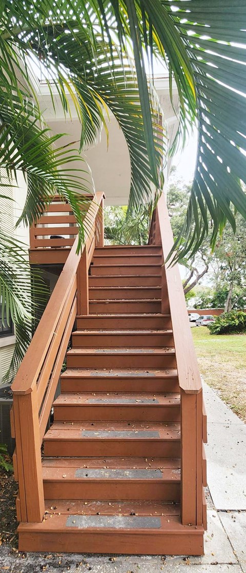 Renovated Deck at The Flats at Seminole Heights in Tampa FL