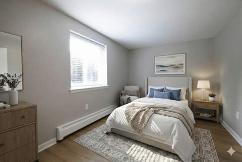 Bedroom With Expansive Window at Willowbrooke Apartments & Townhomes, Brockport, 14420