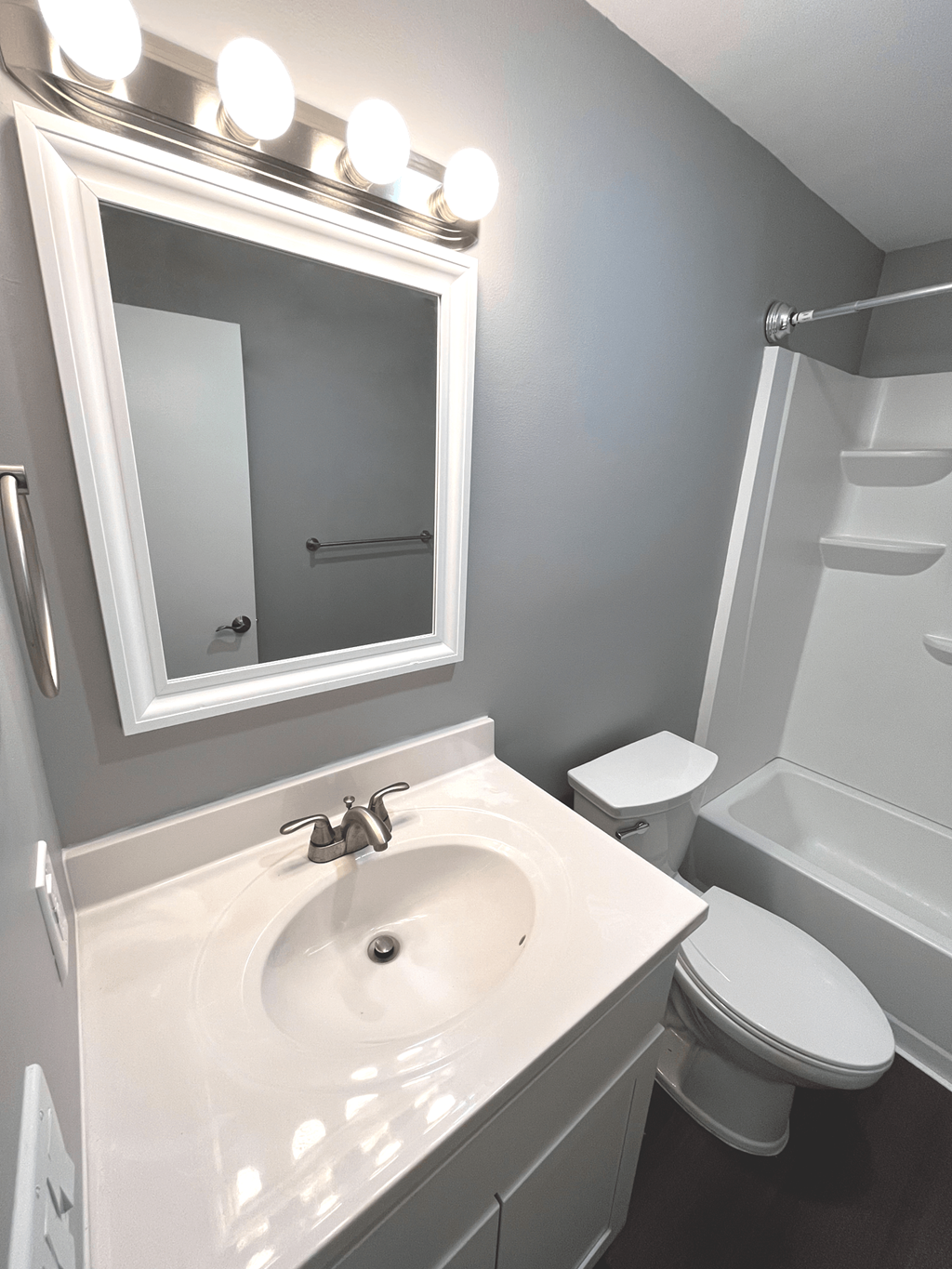 this is a photo of the bathroom of a 1 bedroom apartment at deer hill apartments  at Highview Manor Apartments, Fairport, NY, 14450
