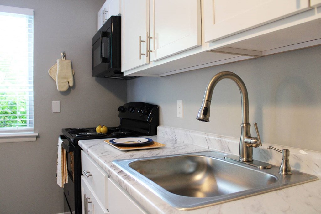 Renovated Kitchen at Highview Manor Apartments in Fairport, NY