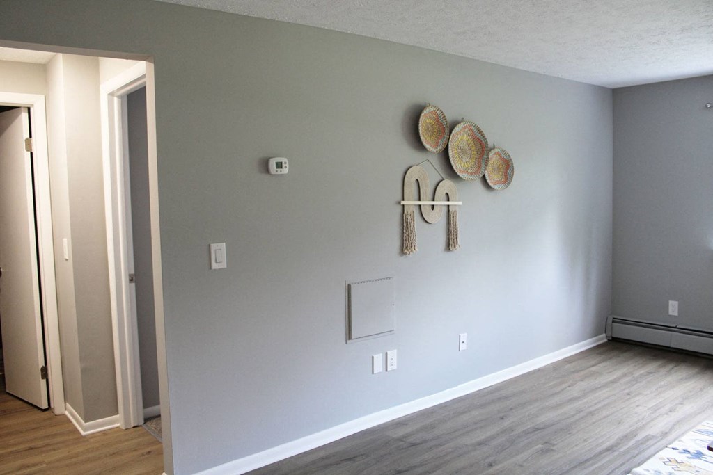 Renovated Living Room at Highview Manor Apartments in Fairport, NY