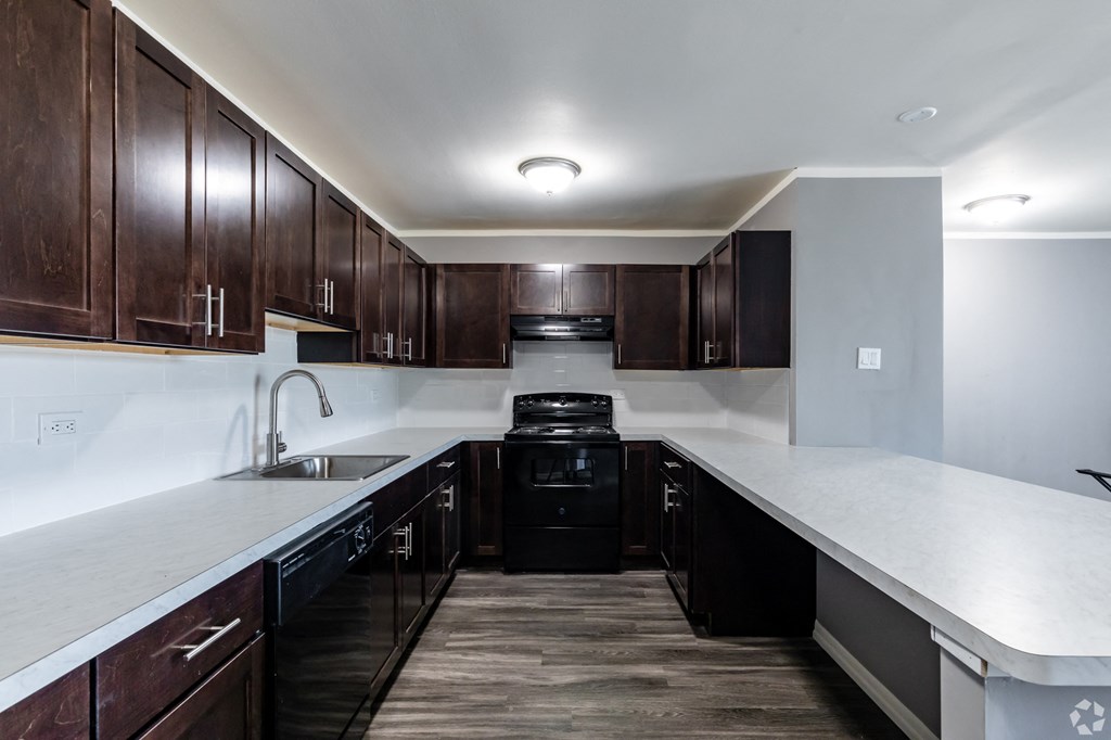 Renovated Kitchen at Woodland Ridge Apartments in Woodridge, IL