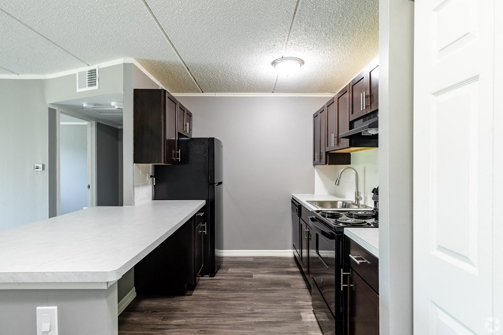 Renovated Kitchen at Woodland Ridge Apartments in Woodridge, IL