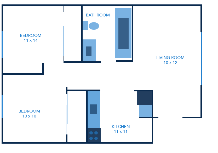 2 Bedroom Townhomes