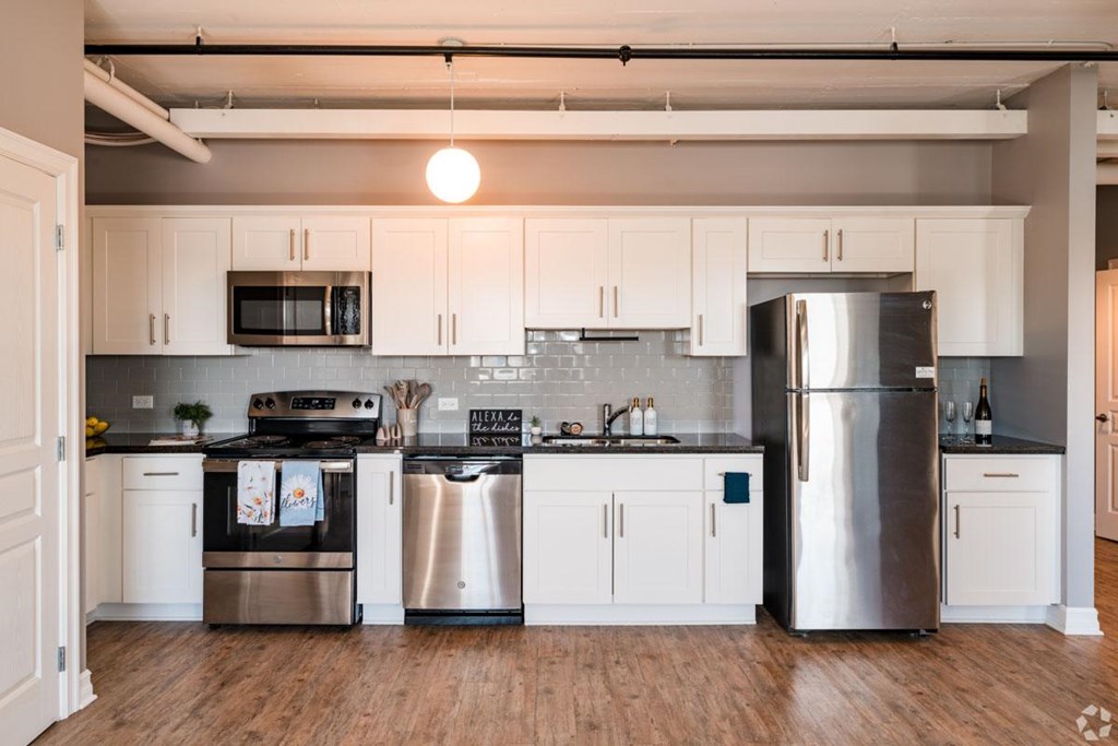 MODERN KITCHEN AT MID CITY APARTMENTS AT 1665 MAIN ST BUFFALO NY