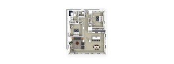 2 bed 1 bath C at The Annex Apartment, Buffalo, 14222