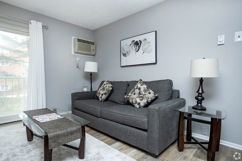 Living Room at Nob Hill Apartments, Syracuse, NY - Photo Gallery 1