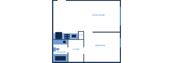 One bedroom, One Bathroom, 605 Sq Ft Apartment Home at Captiva Club Apartments in Tampa, Florida