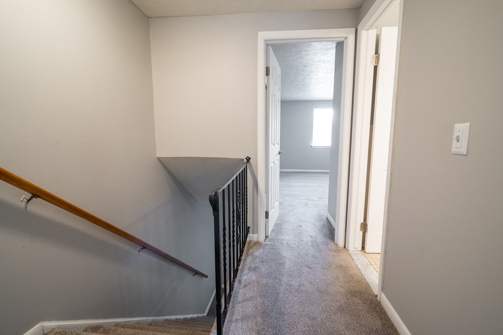 Renovated Hallway area at Willowbrooke Apartments & Townhomes at 396 Willowbrooke Drive in Brockport, NY 14420