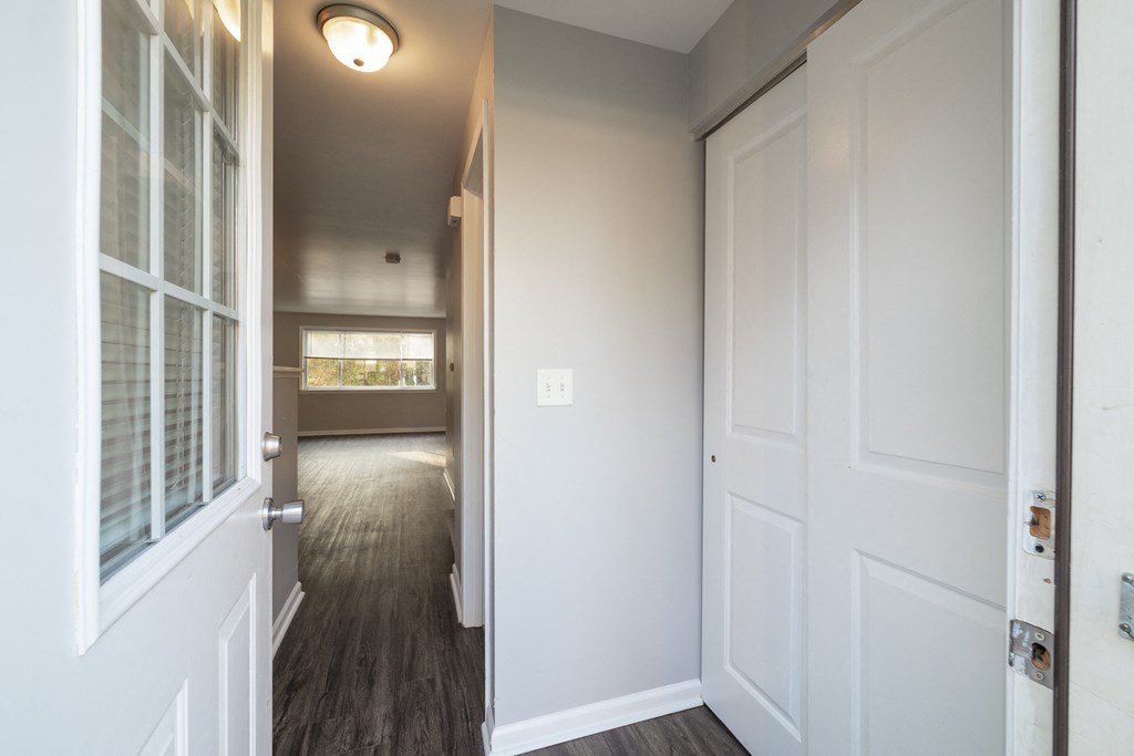 Renovated Hallway at Willowbrooke Apartments & Townhomes at 396 Willowbrooke Drive in Brockport, NY 14420