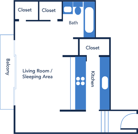 Studio Apartment Home Tuscany at Residences at Soho in Tampa, FL