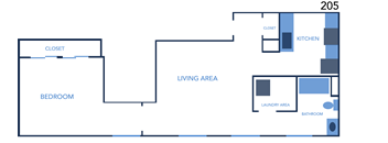 Apartment Home 205 at Barton Apartments at 140 Hodge Avenue in Buffalo, NY
