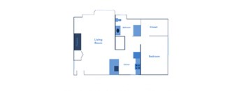 a drawing of a floor plan of a living room and a dining room
