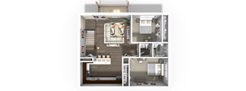 VIOLET FLOOR PLAN at Woodland Ridge Apartments, Woodridge, 60517