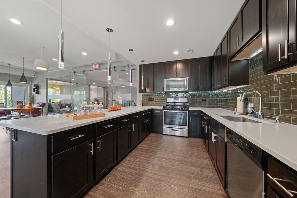 Interior area of clubhouse at Woodland Ridge Apartments in Woodridge, IL
