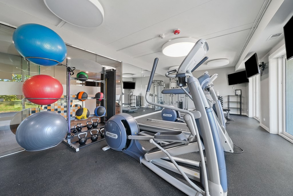 Fitness Center area at Woodland Ridge Apartments in Woodridge, IL