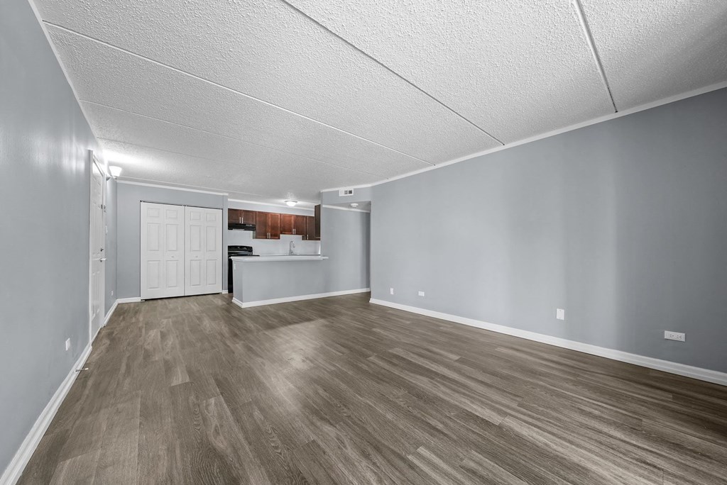 Renovated Living Room at Woodland Ridge Apartments in Woodridge, IL