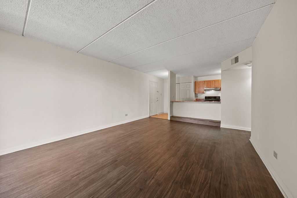 Upgraded Apartment Home Living Room spaceat Woodland Ridge Apartments in Woodridge, IL