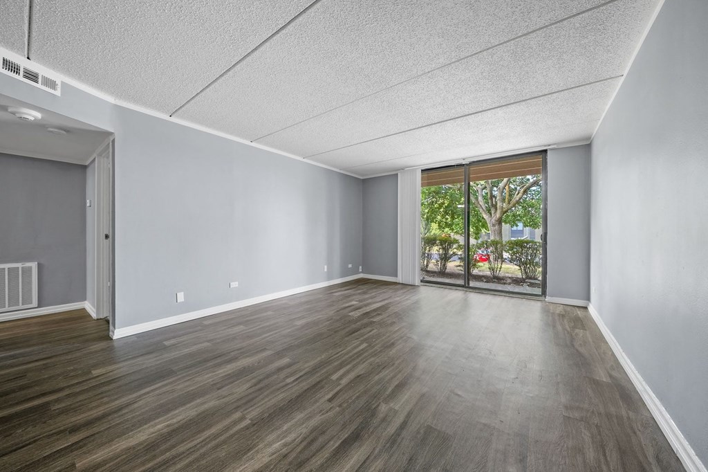 Renovated Living Room at Woodland Ridge Apartments in Woodridge, IL