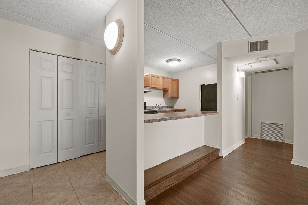 Upgraded Kitchen with decor at Woodland Ridge Apartments in Woodridge, IL