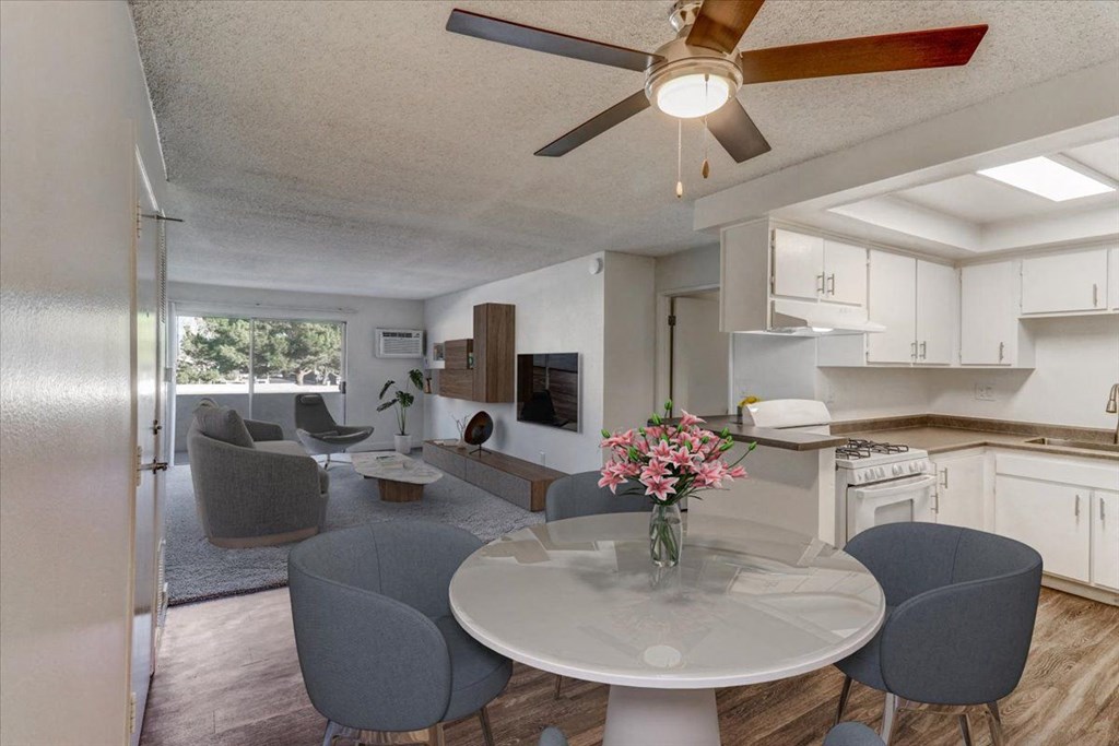 Kitchen Dining & Living Room