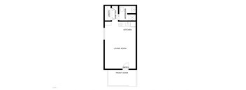 a floor plan of a studio apartment
