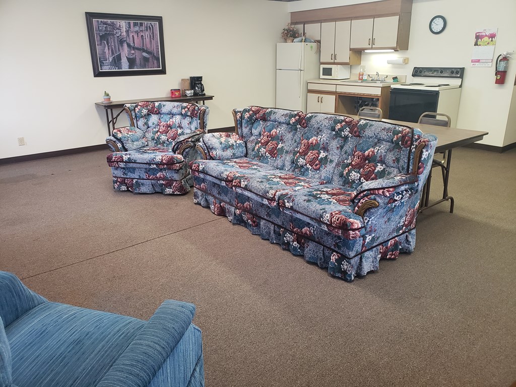 Holiday Hills Apartments community room, Cromwell, IN