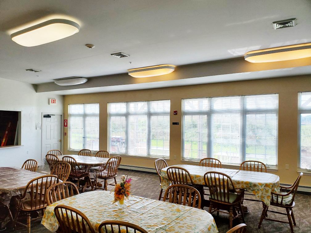 Country Village Apartments downstairs community room, Roscommon, Michigan