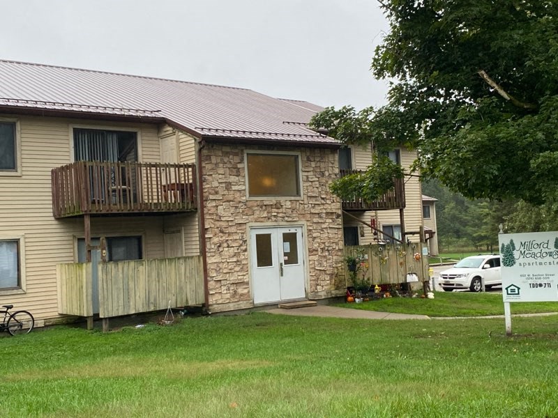 Milford Meadows Apartments exterior, Milford, IN