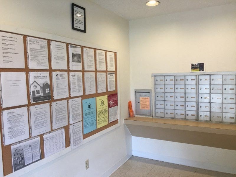 Terracewood Apartments mail room, Woodville, Texas