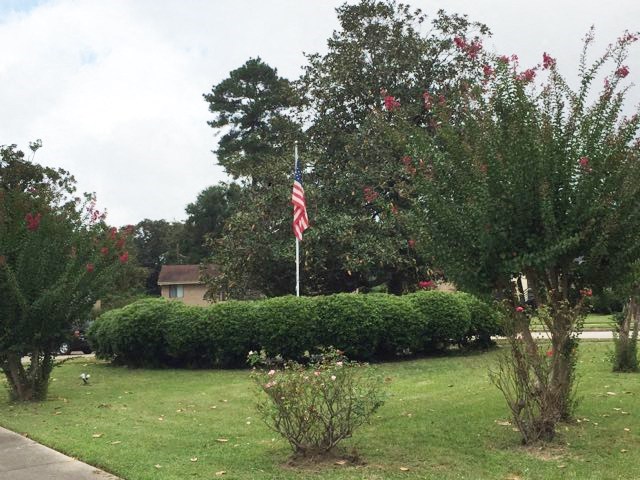 Terracewood Apartments flagpole, Woodville, Texas