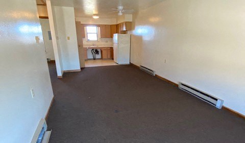 Orland Manor Apartments living room facing kitchen Indiana