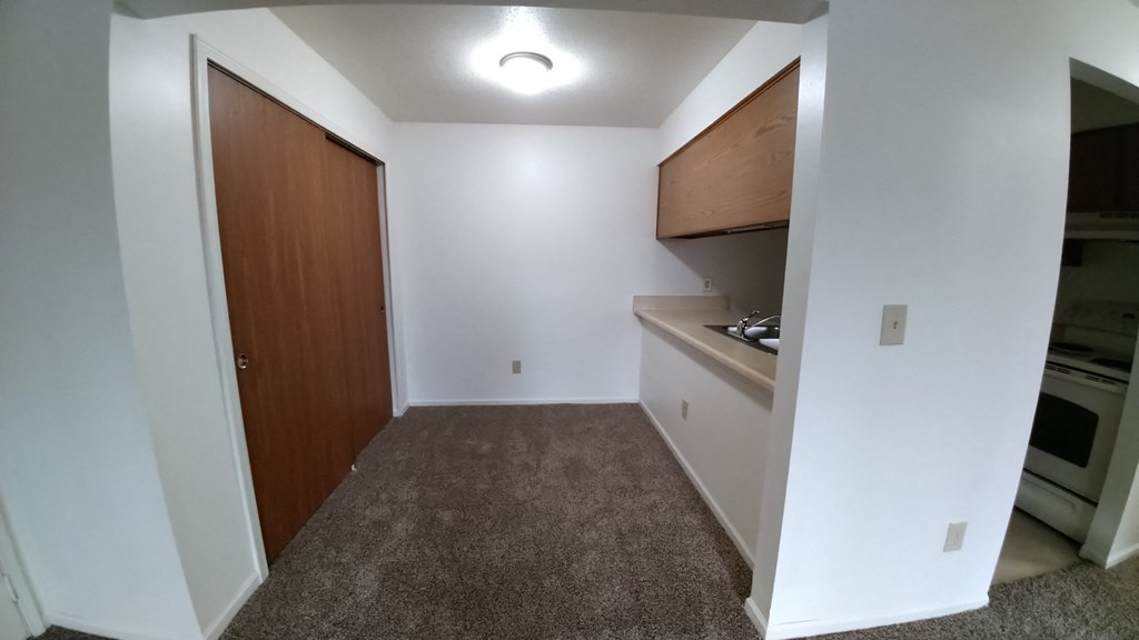 a view of the kitchen from the living room