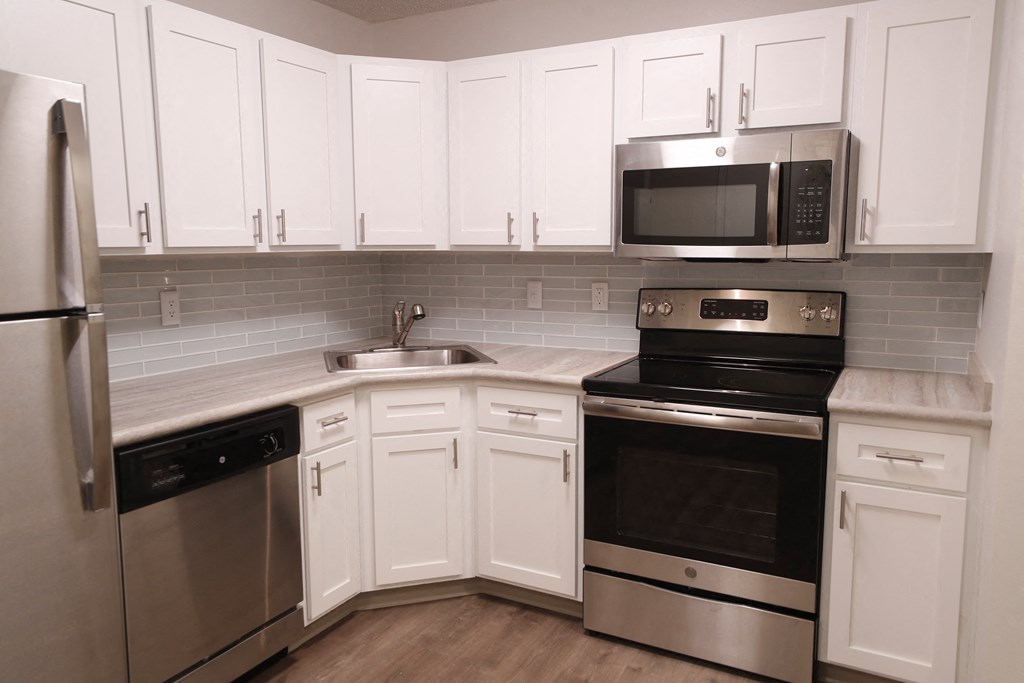 kitchen with stainless steal appliances