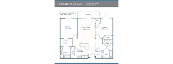 the typical floor plan of a cosmopolitan condo unit