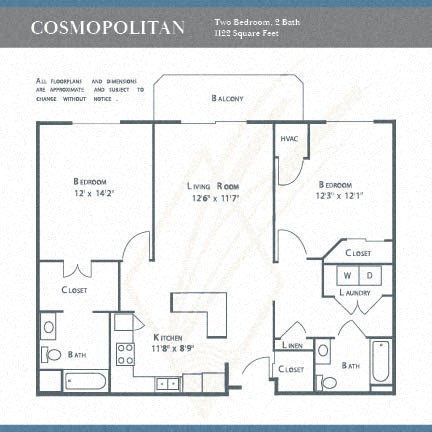 the typical floor plan of a cosmopolitan condo unit